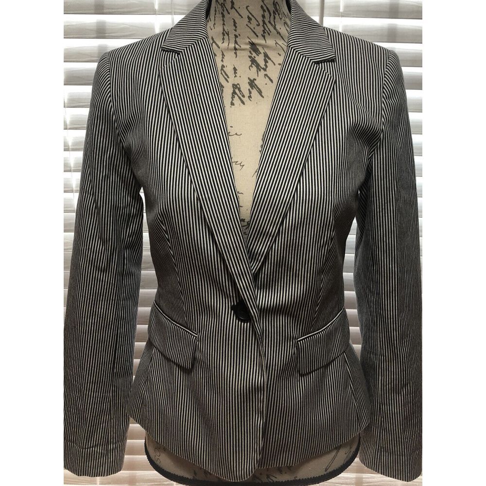 New $110 Banana Republic Womens Blazer Stripesโ Career Nautical Lined Size 2
